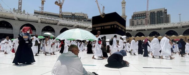 Muslim pilgrims circle the Kaaba and pray at the Grand Mosque in the holy city of Mecca, Saudi Arabia A Muslim pilgrim sits next to the Kaaba at the Grand Mosque, as Saudi Arabia welcomes back pilgrims for the 2022 haj season, after the kingdom barred foreign travellers over the last two years because of the coronavirus disease (COVID-19) pandemic, in the holy city of Mecca, Saudi Arabia July 1, 2022. REUTERS/Mohammed Salem